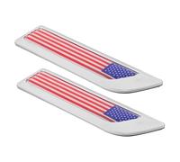 Cabilock 2 Piezas Pegatina Metálica Adhesiva para Coches de Insignias Laterales con Bandera Americana Resistente Todo para SUV y Remolques Duradera y Resistente la Decoloración