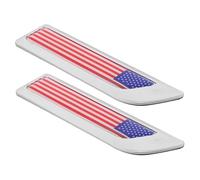 Cabilock 2 Piezas Pegatina Metálica de Bandera Americana para Vehículos de Adhesivo para Lados de Autos Decoración de Parachoques para SUV y Remolques Resistente la Instalación