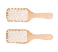 Cabilock 2 Piezas Peine de Madera Peine Cuadrado Pequeño de Madera Colores Surtidos Accesorio Cuidado del Cabello para Relajación del Cuero Cabelludo Color Aleatorio