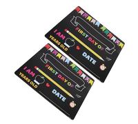 Cabilock 2 Piezas Pizarra Negra Escolar Reutilizable para Primeros y Últimos Días de Colegio Señal de Inicio de para Niñas Pizarra Borrable para Preescolar y Guardería