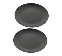 Cabilock 2 Piezas Platos Redondos Negros para Servir Pizza Bbq y Aperitivos Versátiles y Duraderos para Catering Bodas y Uso Casa