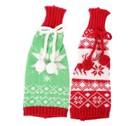 Cabilock 2 Piezas Porta Botellas de Vino Forma de Bola de Pelo Funda Decorativa para Vino y Licor para Decoración Navideña Restaurante o Fiesta Fundas para Botellas