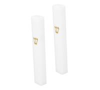 Cabilock 2 Piezas Poste De Puerta Biblia De Israel Soporte para Mezuzá De Puerta Decoración Artística Hogar De Resina Blanca y Festividad De Bendición