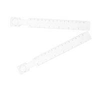 Cabilock 2 Piezas Regla Transparente Multifuncional con y Escala Precisa para Dibujo Profesional Portátil y Ligera para Matemáticas y Geometría Oficina y Enseñanza Unidades