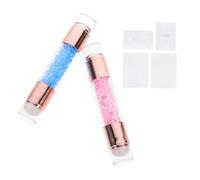 Cabilock 2 piezas Sello Stamping Uñas Doble Cabeza Transparente DIY Manicura Estampador Kit Decoración Fácil Uso Hogar y Salón