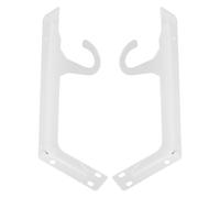Cabilock 2 Piezas Soporte Frío Armario Barra con para de Gancho Blanco de Acero Laminado en Triangular Resistente Optimización de Espacio para Estante para y