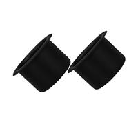 Cabilock 2 Piezas Soporte para Vasos Inoxidable Portavasos Deslizante para Mesa Sofá Barcos Escritorio Autocaravanas Coches y Camiones Base Ancha Estable Color Negro