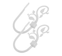 Cabilock 2 Piezas Soportes de Cortinas Metal Diseño Sujetadores de Pared Sin Taladro para Cortinas Ropa Abrigos y Toallas Compatibles Mayoría de Ventanas Fácil Instalación