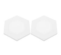 Cabilock 2 Piezas Tablero de Pintura Creativa, Tela para Pintar Hexagonal de Algodón y Placa de Fibra, para Pintura al Óleo y Acrílica, Estudiantes Artistas, DIY