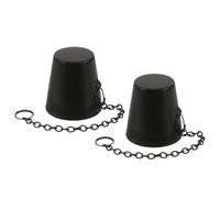 Cabilock 2 Piezas Tapa Apagavelas de Hierro Negro Estilo Vintage | Cadena para Postes con Mecha, Uso en Patio y Reuniones Nocturnas, Cubre Llama y Reduce Residuos
