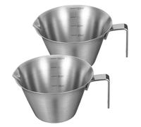 Cabilock 2 Piezas Taza Medidora Espresso Acero Inoxidable Doble con Doble para Extracción Precisa y Vertido sin Goteo Elegante y