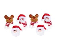 Cabilock 2 Series Abrazaderas De Decorativas Temáticas De Sujetadores Reno Y Santa Claus para Decoración 3 Piezas*2