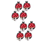 Cabilock 2 Series Accesorios De Hongos En Coche Clip De Ventilación Del Coche Amorizador De Aire Para Decoraciones De Tablero Decoración Champiñón Aroma Auto Rojo El Plastico 4 Piezas*2