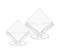 Cabilock 2 servilleteros transparentes: soporte de sobremesa para pañuelos, porta toallas de papel cuadrado para sala de estar, organizador decorativo para encimeras y comedores.