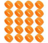 Cabilock 20 Anillos de Silicona para Sujetar Velas Cónicas, Pinzas Estabilizadoras Naranja para Candelabros, Accesorios Antideslizantes para Velas en Bodas, Cenas y Decoración