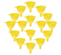 Cabilock 20 Embudos de Plástico Amarillo para Llenado y Transferencia de Líquidos, Fácil Almacenamiento, Tamaño 6.5 Cm Adecuado para Laboratorio y Uso Científico