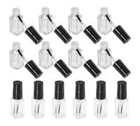 Cabilock 20 piezas Botellas Vacías de Esmalte de Uñas con Cepillo Frascos Transparentes de Vidrio para Gel Secado Rápido y Uso Portátil para Manicura