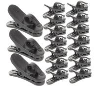 Cabilock 20 Piezas Clips para Micrófono de Solapa Abrazadera Rotativa Plana, Fijación Segura del Micrófono, Ligeros y Compactos, Ideales para Presentaciones y Discursos en Escenario