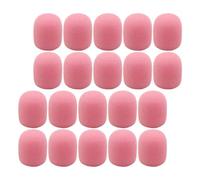 Cabilock 20 Piezas Funda de Esponja para Micrófono de Solapa Paravientos de Micrófono Rosa Cubierta Protectora contra Polvo de Cabeza Pinza