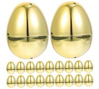Cabilock 20 Piezas Huevos de Pascua Dorados Rellenable 20 Piezas, Decoración de Fiesta Temática, Tamaño 6X4 CM, Cajas para Dulces Reutilizables, Adornos para Mesa y Búsqueda de Huevos de