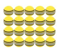 Cabilock 20 Piezas Pelota de Práctica de Golf de 42mm para Interior, Eva | Flexible y Ligera, Suave para Golpes, Adecuado en Interior, Ayuda de Práctica, Color Amarillo