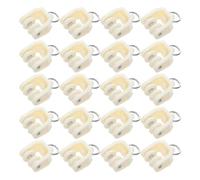 Cabilock 20 Piezas Plastic Pulley Rollers For Heavy Drapes Smooth Sliding Hook Rollers Compatible with Various Ceiling Mounted Window Tracks
