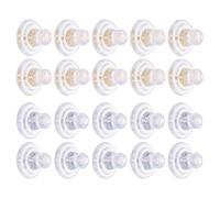 Cabilock 20 Topes de Silicona Transparentes para Pendientes Cierres de Repuesto de Baño de 18K y 20 Piezas para Accesorios y Creación de Joyería DIY Seguros y Cómodos para Uso Diario