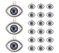 Cabilock 20 Unidades Amuletos de Aleación Mal de Ojo en Color Púrpura, Seguros Piel y Resistentes, Ideales para Hacer Joyas DIY como Collares y Pulseras