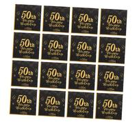 Cabilock 20 Unidades Servilletas de Papel Negras Diseño Elegante y Alta Absorción para Fiesta de Cumpleaños Número 50 para Hotel y Restaurante