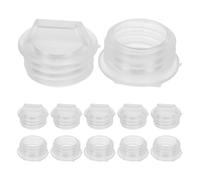 Cabilock 20 Unidades Tapones Redondos de Pvc para Salero y Pimentero, Reutilizables y Herméticos, Diseño Transparente y Contemporáneo para Cocina y Limpieza Post-comida