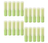 Cabilock 20 Unidades Tubo Plástico Transparente para Bálsamo Labial 4g Tapa Verde Compacto para Hacer Gloss DIY y Eventos Aplicación Cómoda