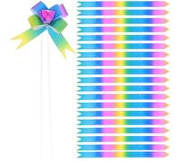 Cabilock 200 Lazos de Obsequio para Boda en Colores Variados, Hechos de PP Diseño de Flor, Simple y Brillo bajo Luz para Decoración de Mesa y Embalaje