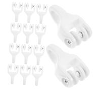 Cabilock 20piezas Poleas De Riel De Cortina De Plástico Rodillos Deslizantes para Barras De Cortina Accesorios para Rieles De Techo Deslizamiento Silencioso y Suave para Ventanas