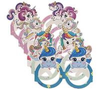 Cabilock 24 Pares Gafas de Cumpleaños de Unicornio para Fiesta Decoraciones Temáticas para Adultos para Celebraciones de Cumpleaños