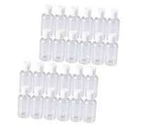 Cabilock 24 piezas Botellas de Viaje Rellenables para Champú Crema Loción y Lavado Facial Frascos Ligeros y Duraderos con Tapa Color Aleatorio Aptos para Actividades al Color Aleatorio
