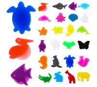 Cabilock 24 piezas de vidrio de vino encantos marcadores de silicona animales de la tierra del mar bebida identificadores de vidrio taza etiquetas de botellas para regalos náuticos de playa