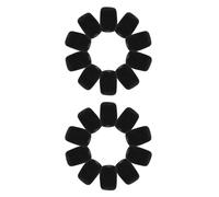 Cabilock 24 Protectores de Esponja para Micrófono Parabrisas, Cubiertas a Prueba de Viento para Micrófono de Mano, Espuma Densa, 24 Unidades, Reducción de Ruido para Karaoke y Escenario