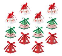 Cabilock 24piezas Cajas de Obsequio Navideñas de Cajas de Dulces Navideñas para Envolver Regalos Decoración de Feliz Navidad y Almacenamiento de Dulces