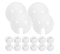 Cabilock 25 Piezas Tope de Cadena para Persianas Verticales Blanco Pom 4mm | Conector de Cuentas, Repuesto para Cadena de Persiana, Uso en Oficina