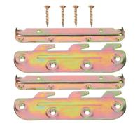 Cabilock 2juegos Conector para Percha de Cama de Soportes de Marco de Cama Ocultos Fijaciones de Placa con Tornillos para Riel de Montaje Inglés Accesorios de Barandilla