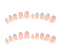 Cabilock 2juegos Uñas Francesas Adhesivas Uñas Postizas para Mujer Cobertura Total Manicura Francesa Casera Postizas DIY de Puntas de Extensiones de Artificiales Transparentes