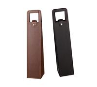 Cabilock 2piezas Bolsas De Vino De Cuero Para Botellas Estuche De Almacenamiento Elegante Negro y Marrón Para Fiestas y Celebraciones