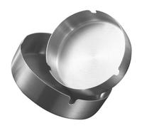Cabilock 2piezas Ceniceros Inoxidable Diseño Compacto y Elegante para Casa Oficina y Exterior para Uso y Restaurantes