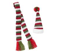 Cabilock 2piezas Conjunto De Bufanda y Gorro para Decoración Navideña Funda para Botella De Vino Roja para Botella De Vino Reutilizable