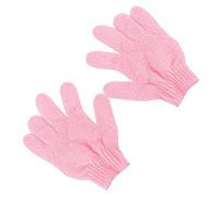 Cabilock 2piezas Guantes Exfoliantes De Ducha De Nailon Para Cuerpo De Fáciles De Limpiar Ajustables Para Niño Niña Mujeres y Hombres Rosa
