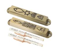 Cabilock 2piezas Mezuzah Judaica Decorativa Símbolos Judíos Adorno Religioso para Hogar Decoración para Puerta Religioso