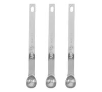 Cabilock 3 cucharas para matcha: cuchara medidora de acero inoxidable de 1/4 de dita, cuchara dosificadora plana para cocinar, servir té suelto y especias, herramienta de cocina compacta.