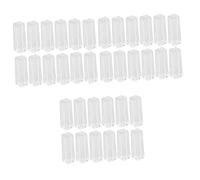 Cabilock 3 Juegos Accesorios para Persianas Listones Plata Neto - Manilla Plástico - Sustitución Asidero De Las Manijas De Las Cortinas Mango De Tapas De Varita El Plastico 12 Uds * 3