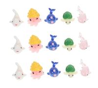 Cabilock 3 Juegos Adornos De Vida Marina Acuarios Decoración del Acuario Accesorios para Peceras Miniatura Turtle Decor Océano Decoración De Peces Decoraciones De Acuario Tanque Resina