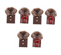 Cabilock 3 Juegos Funda para Botella De Vino Decoración Navideña Decoración para La Mesa De La Cena Navideña Decoración para La Mesa del Comedor Navideño Bolsa para Botella 2 Piezas * 3